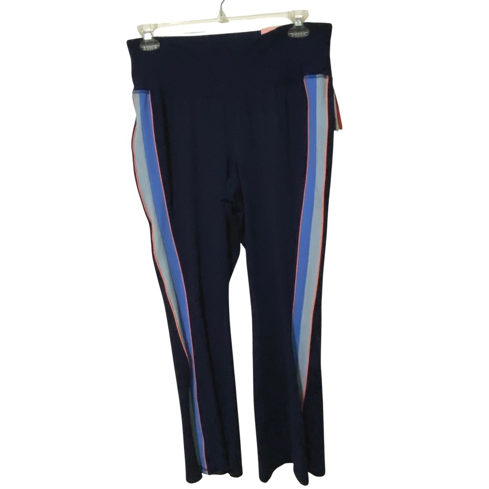 Livi Lane Bryant Navy Blue Side Stripe Soft Flare Yoga Pants Plus Size 18/20 NWT